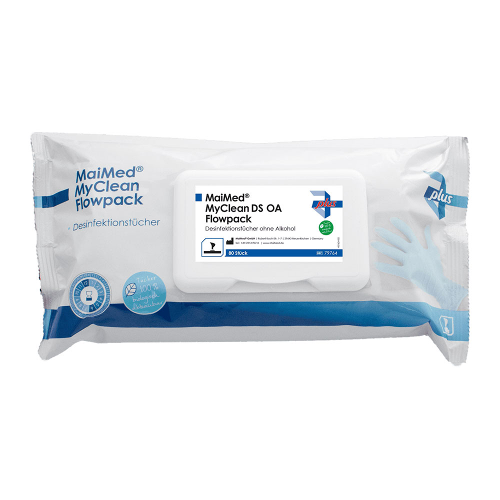 Desinfektionstücher MyClean DS OA Flowpack 12 x 80 Tücher