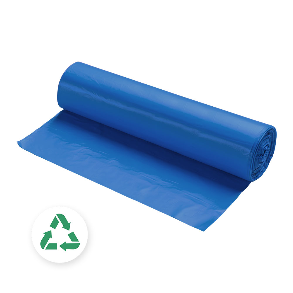 Müllsäcke 120 Liter blau LDPE Typ 60 35µ 10 Rollen a 25 Stück