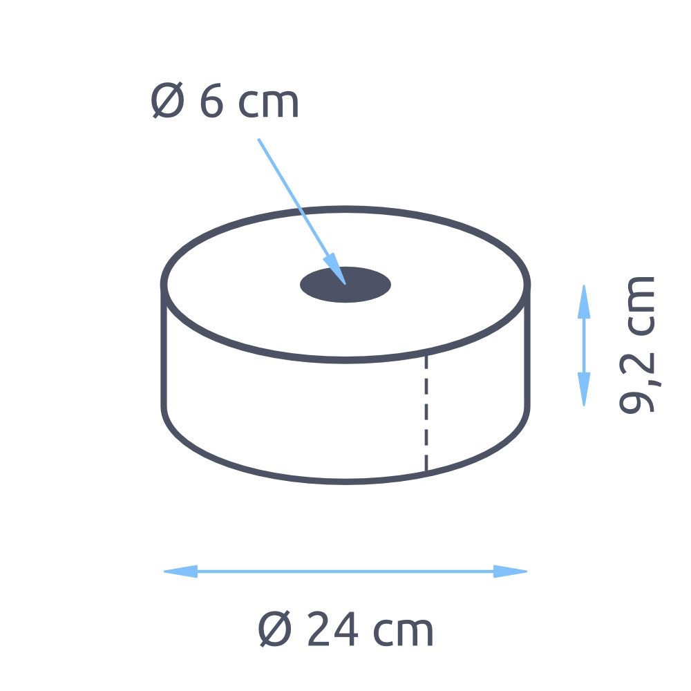 Jumborollen Toilettenpapier Wepa Satino Comfort 2-lagig Recycling hochweiß Ø 24cm 320m pro Rolle - Palette (45 VE)