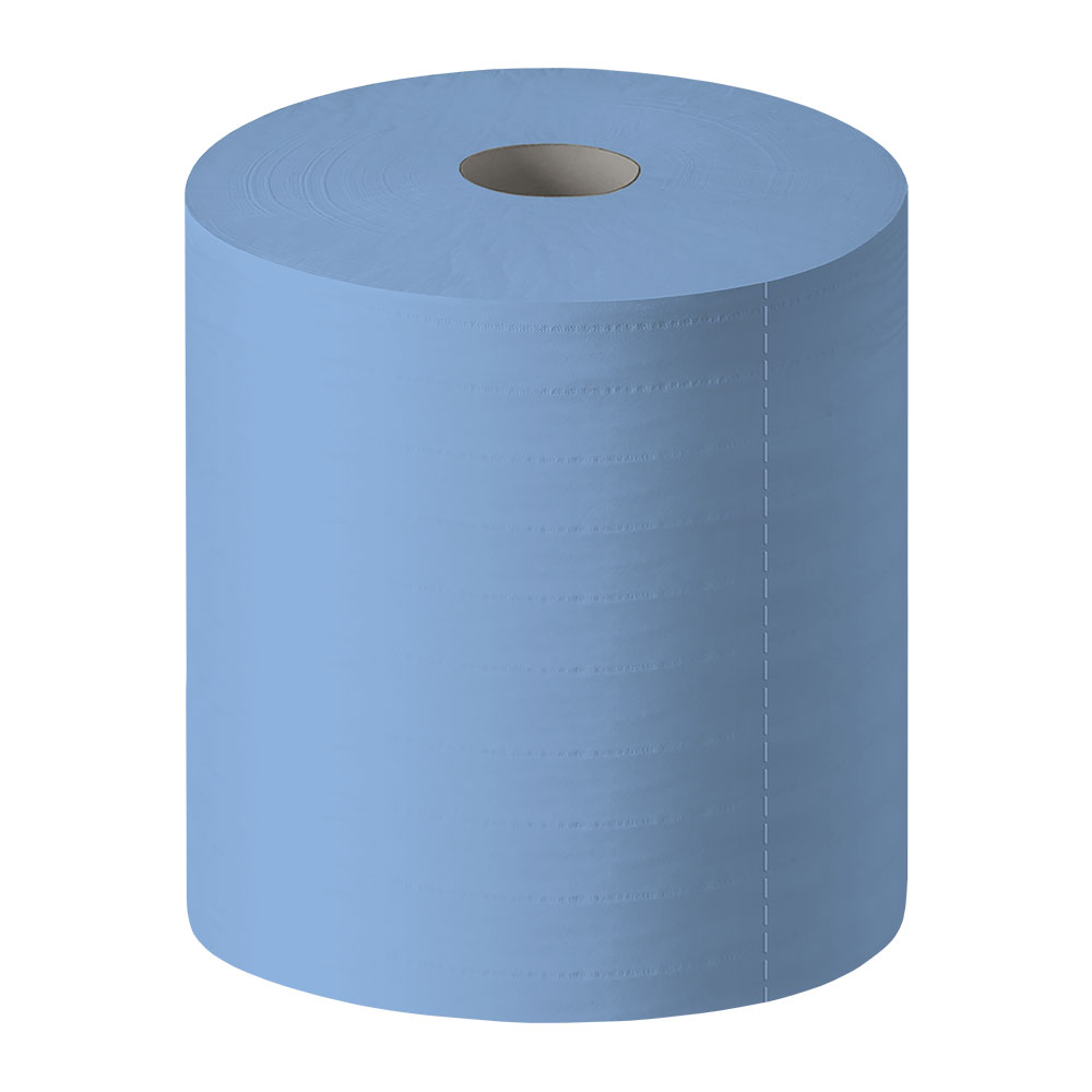 Putzrollen 2-lagig Zellstoff blau 31x36cm 1000 Blatt - 2er Pack